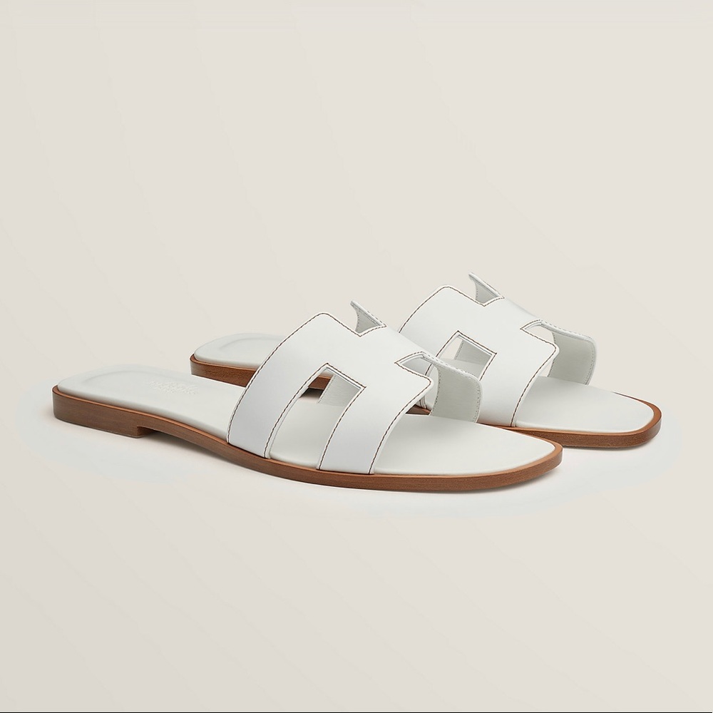 Hermes Oran white sandal size 42